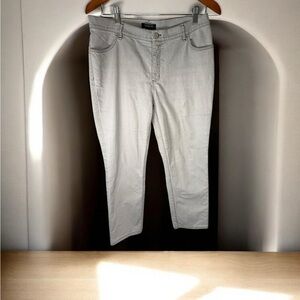Lafayette 148 NY Gray Stretch pants Jeans Size 10 jeans ankle length